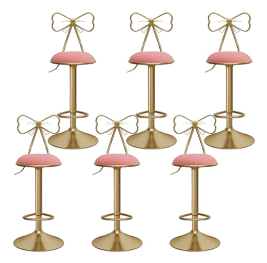 Glam Round Bar & Counter Stool Metal Adjustable Counter Stool with Swivel