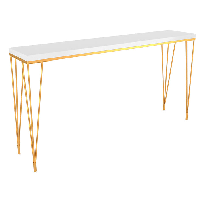 Glam 1/2/4/7 Pieces Bar Table Set Rectangle Wood Counter Table with High Stools