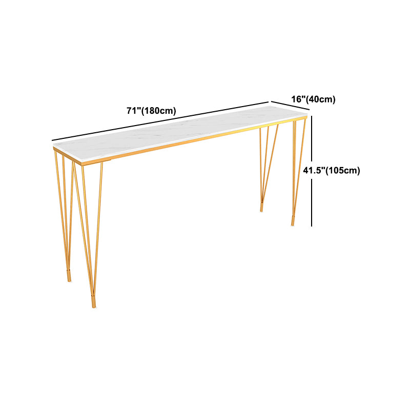 Glam 1/2/4/7 Pieces Bar Table Set Rectangle Wood Counter Table with High Stools