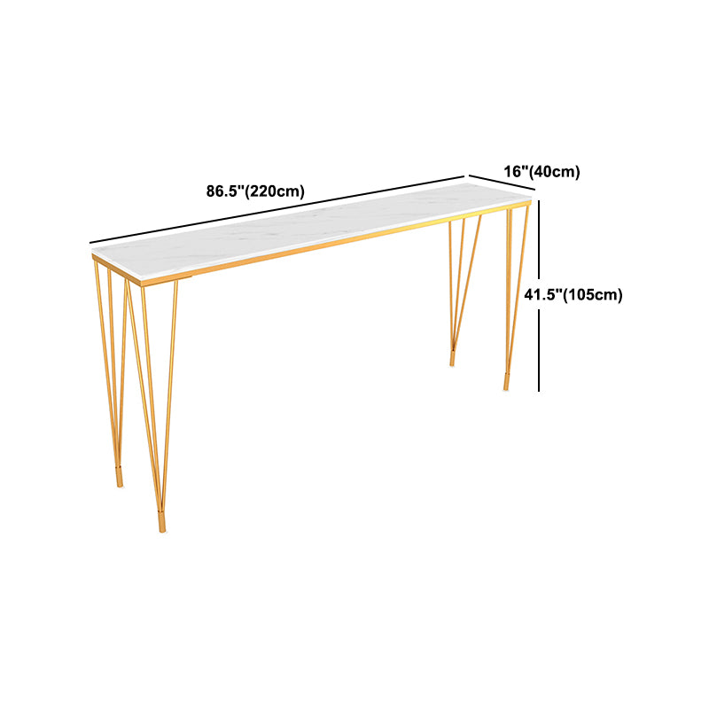 Glam 1/2/4/7 Pieces Bar Table Set Rectangle Wood Counter Table with High Stools