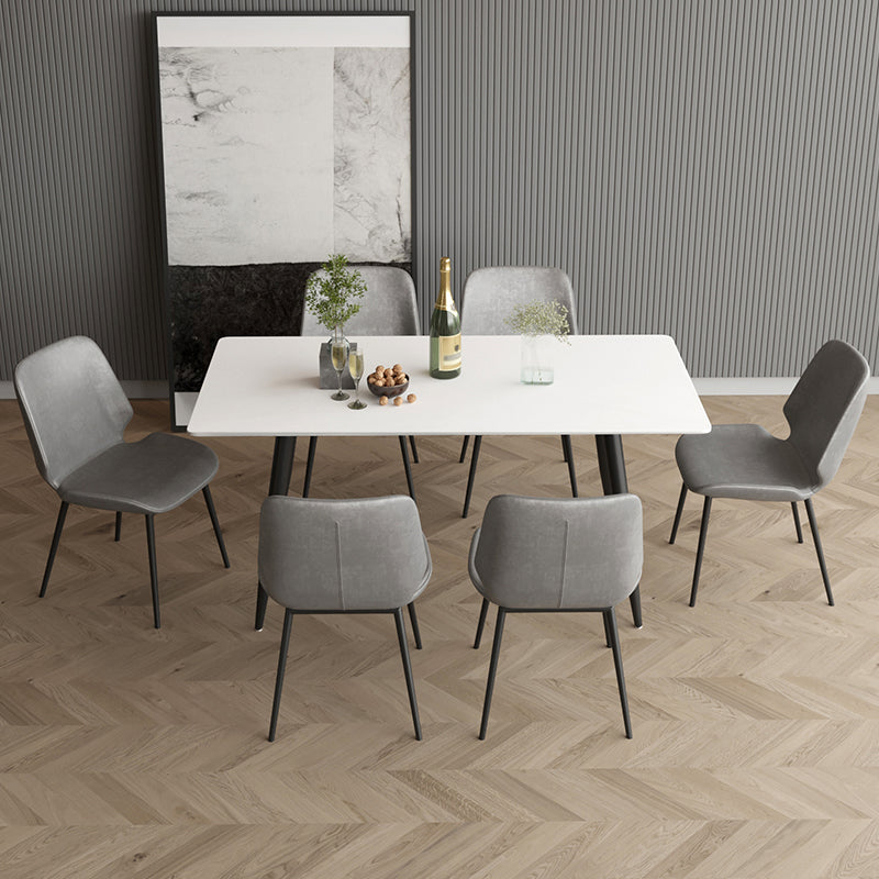 Modern 1/2/4/5/7 Pieces Dining Set Rectangle Stone Dining Table for Dining Room Kitchen