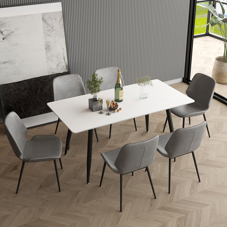 Modern 1/2/4/5/7 Pieces Dining Set Rectangle Stone Dining Table for Dining Room Kitchen