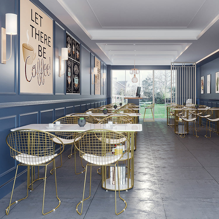 Nordic 1/2/4/5 Pieces Dining Set Rectangle Stone Dining Table for Dining Room