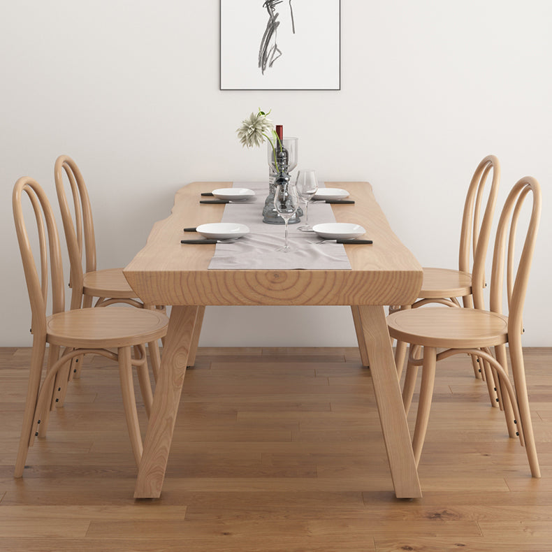 Modern 1/4/5/6 Pieces Dining Set Rectangle Pine Wood Dining Table Set