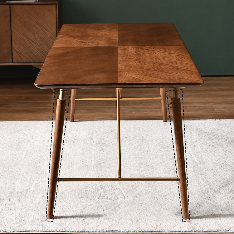 Traditional Luxury Dining Table Brown Wooden Dining Table for Home Use