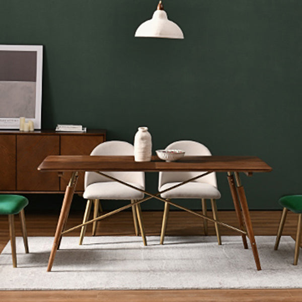 Traditional Luxury Dining Table Brown Wooden Dining Table for Home Use