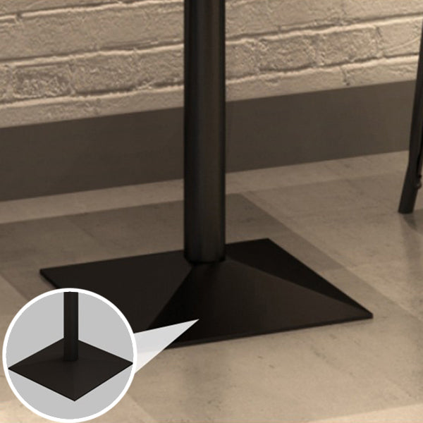 Solid Wood Dining Site Table Industrial Style Square Dinette Table with Pedestal Base