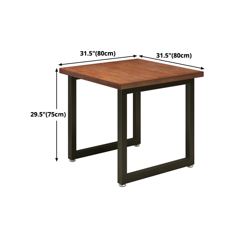 Industrial Square Dining Room Table Solid Wood Dining Site Table