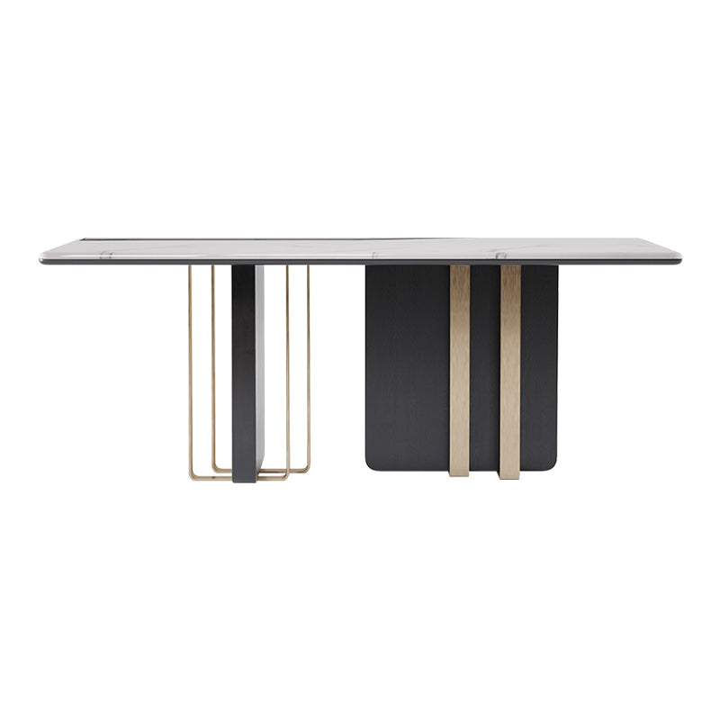 Traditional Luxury Stone Table Rectangle Dining Table for Home