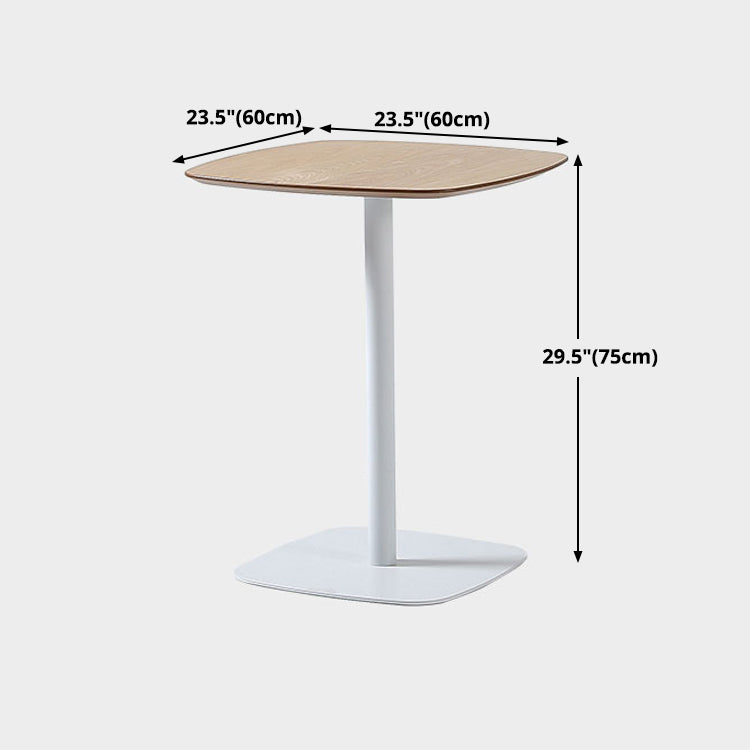 Metal Industrial Dining Table Manufactured Wood Top Table with Pedestal Base