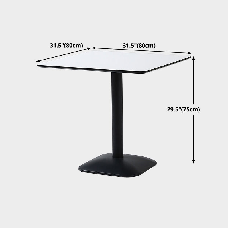 Metal Industrial Dining Table Manufactured Wood Top Table with Pedestal Base