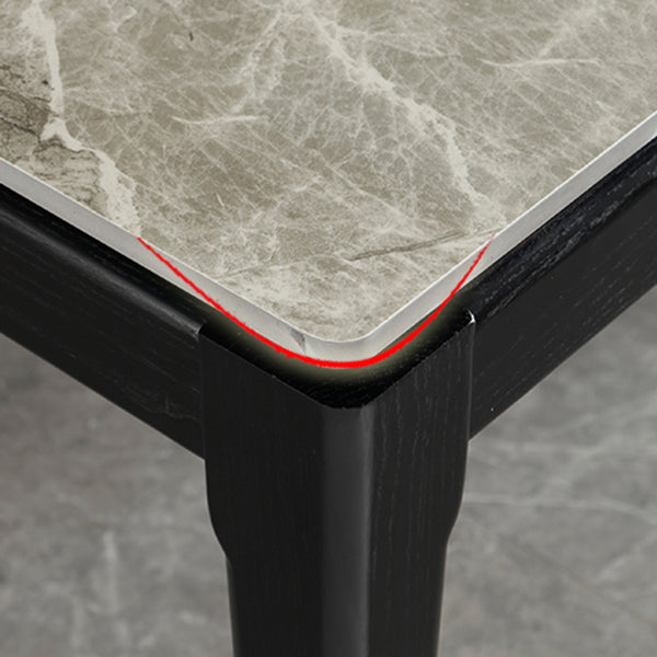 Midcentury Style Furniture Rectangle Dining Table with Solid Wood Legs