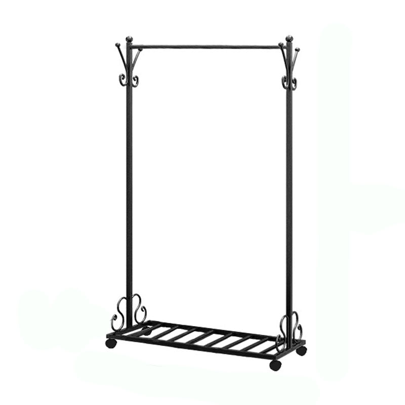 Glam Coat Hanger Metal No Distressed Entryway Kit With Storage Shelving