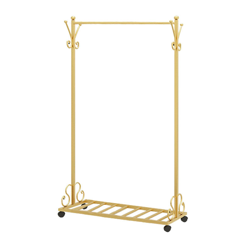 Glam Coat Hanger Metal No Distressed Entryway Kit With Storage Shelving