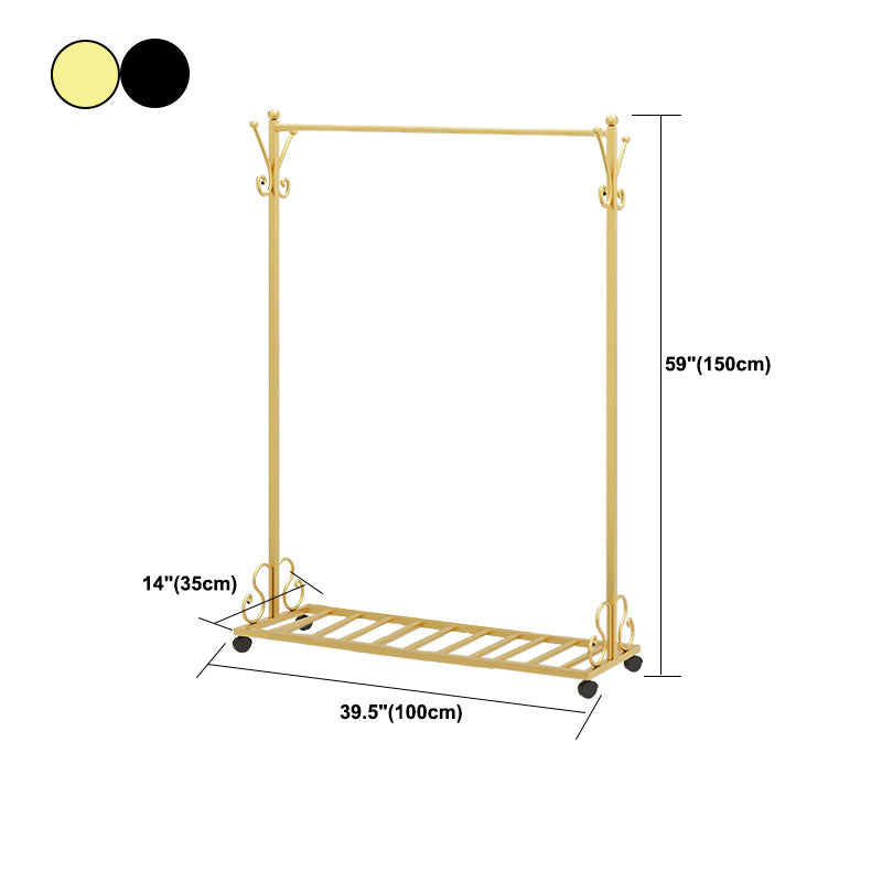 Glam Coat Hanger Metal No Distressed Entryway Kit With Storage Shelving