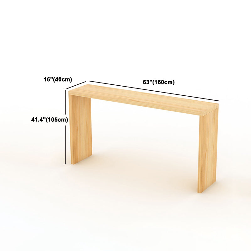 Modern 1/5/9 Pieces Bar Table Set Rectangle Pine Wood Counter Table for Milk Tea Shop