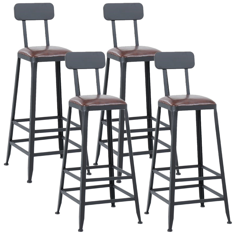 Industrial 1/3/4/5 Pieces Bar Table Set Square Pine Wood Counter Table with High Stools
