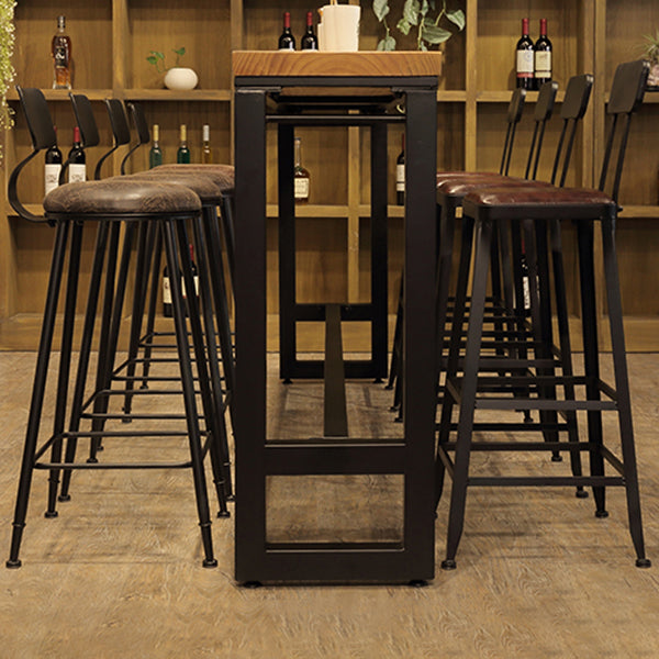 Industrial Footrest Table and Stool Set 1/2/9 Pieces Coffee Shop Bar Table Set