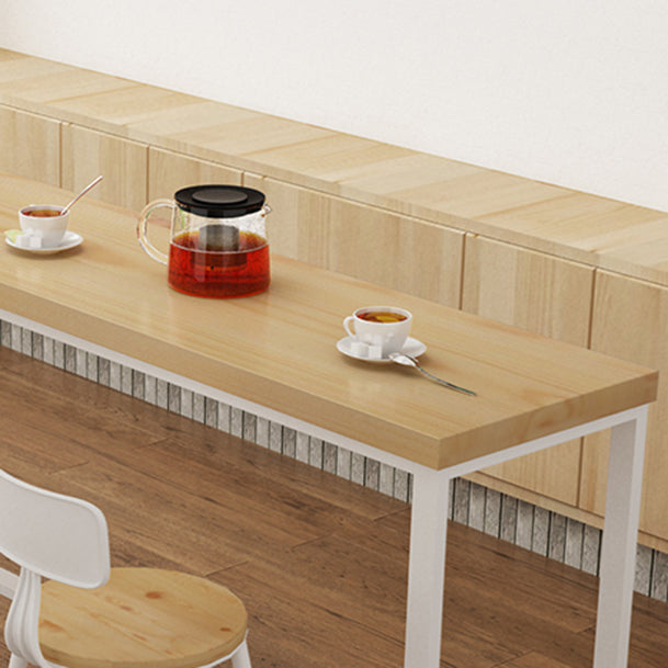 Natural Solid Wood Table and Stool Set 1/2/5/9 Pieces Rectangle Pub Dining Set