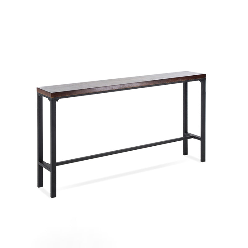 Industrial Rectangle Bar Table Set 1/5 Pieces Solid Wood Counter Table for Indoor