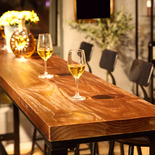 Industrial 1/2/6/11 Pieces Bar Stool and Table Set Rectangle Wood Counter Height Set