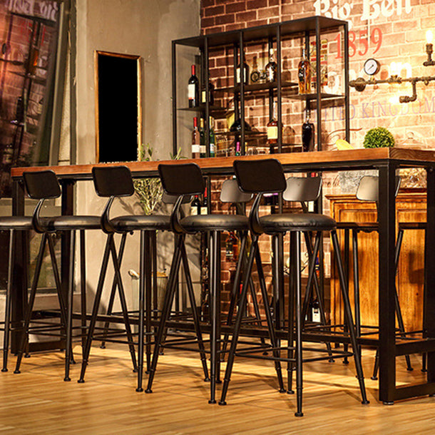 Industrial 1/2/6/11 Pieces Bar Stool and Table Set Rectangle Wood Counter Height Set