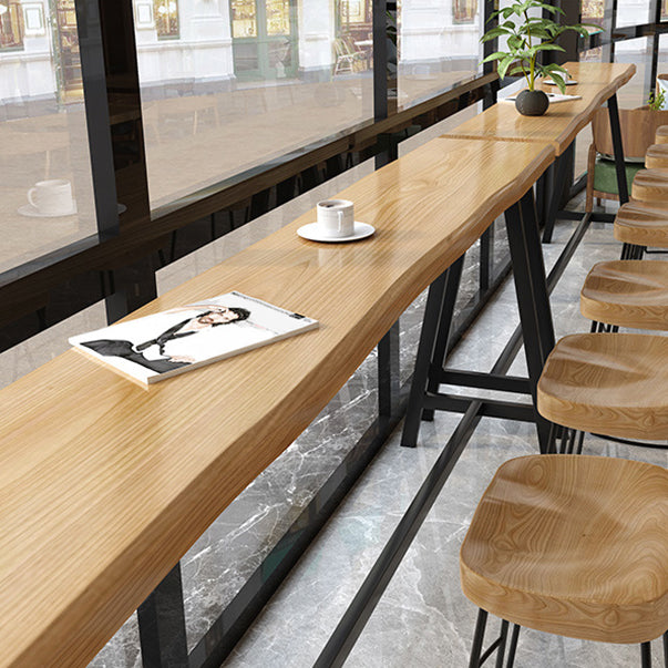 Luxurious Solid Wood Bar Table Set 1/4/5/9 Pieces Counter Table with Backless Stools