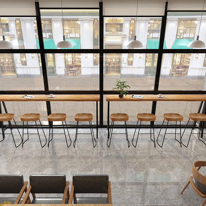 Luxurious Solid Wood Bar Table Set 1/4/5/9 Pieces Counter Table with Backless Stools