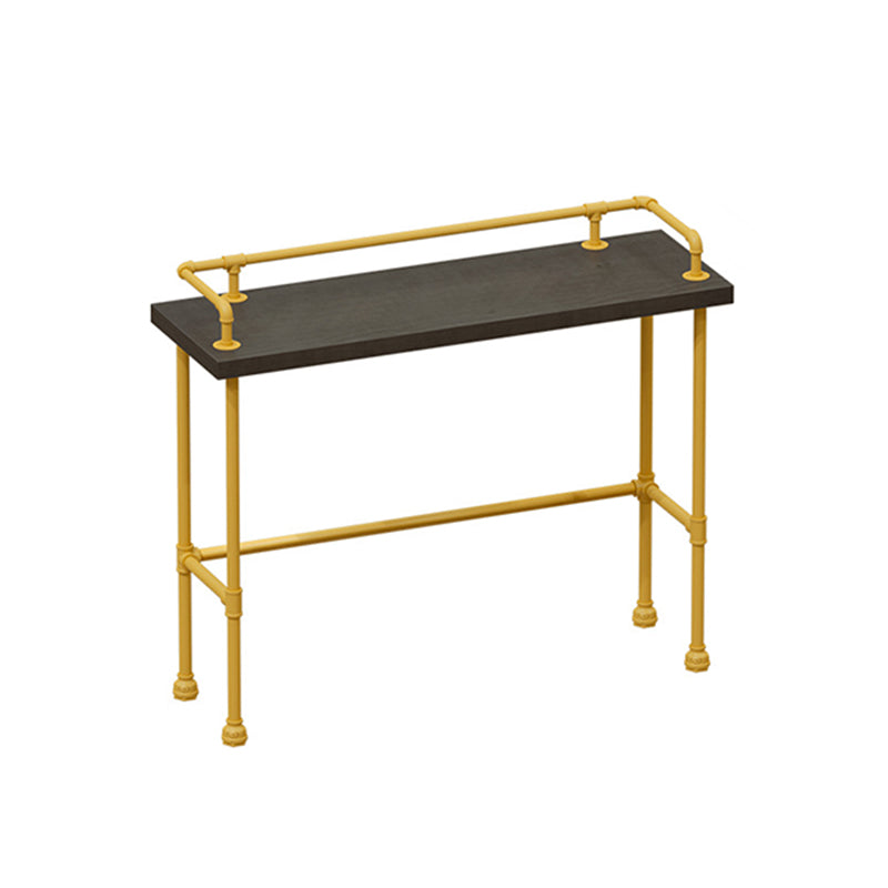 Trestle Rectangle Counter Set 1/2/4 Pieces Industrial Metal and Wood Pub Dining Set