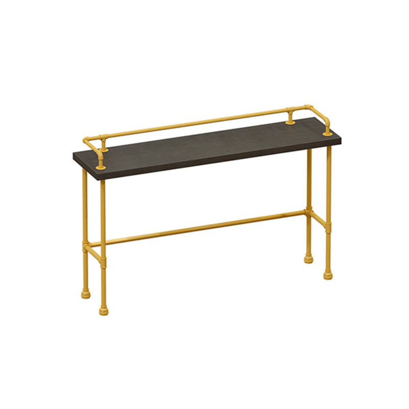 Trestle Rectangle Counter Set 1/2/4 Pieces Industrial Metal and Wood Pub Dining Set