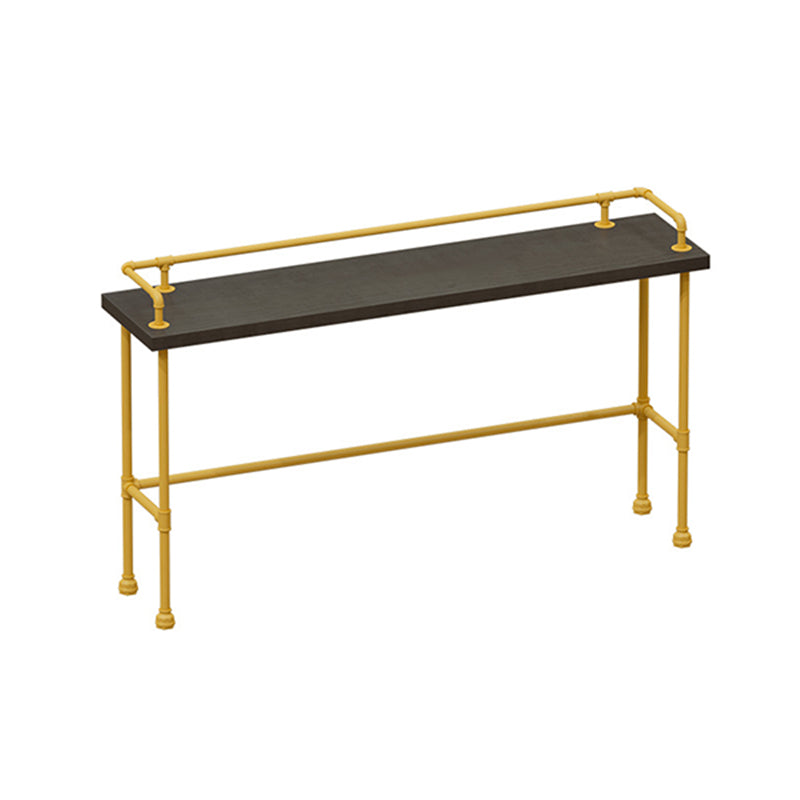 Trestle Rectangle Counter Set 1/2/4 Pieces Industrial Metal and Wood Pub Dining Set