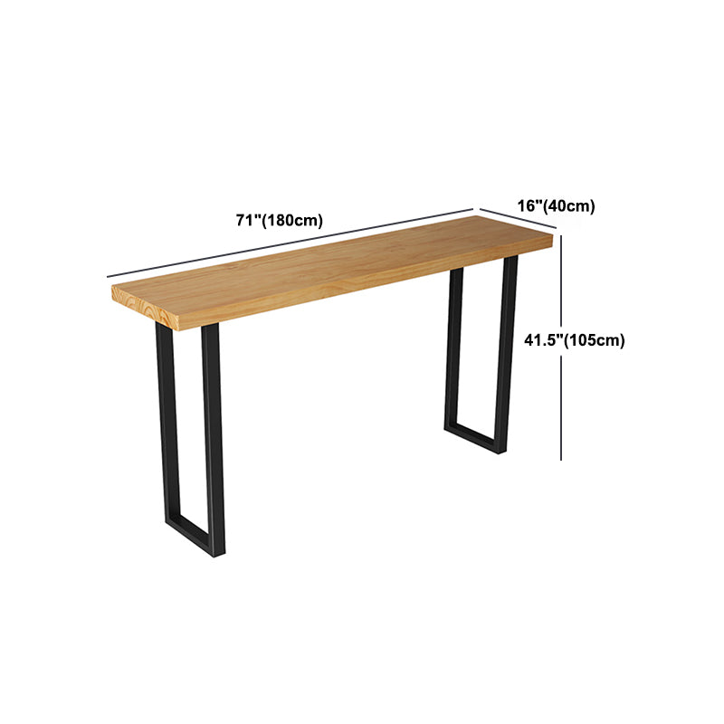 Modern 1/7 Pieces Bar Table Set Rectangle Pine Wood Counter Table with Stools