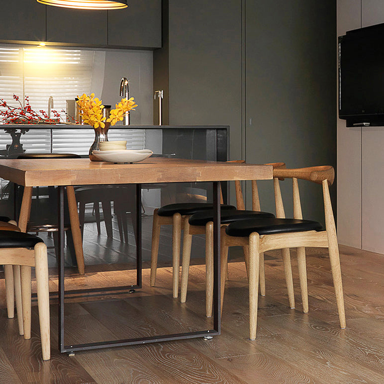 Modern 1/7 Pieces Dining Set Rectangle Pine Wood Dining Table for Dining Room Kitchen