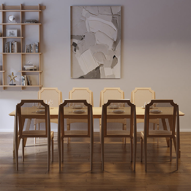 Modern 1/2/3/5/9 Pieces Dining Set Wood Dining Furniture Set in Natural