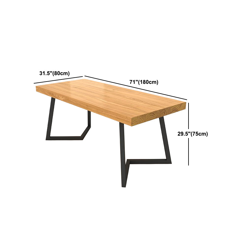 Industrial Natural Dining Set Rectangle 1/2/4/5/6/7 Pieces Dinette Set