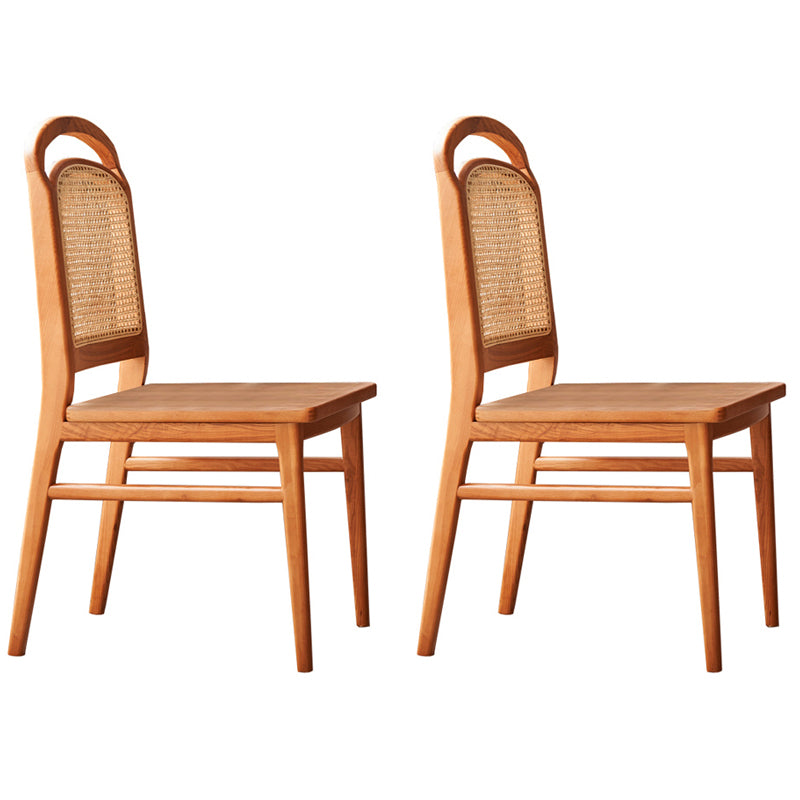 Solid Wood Dining Table Set 1/2/5/7 Pcs Rectangle Table with Side Chairs