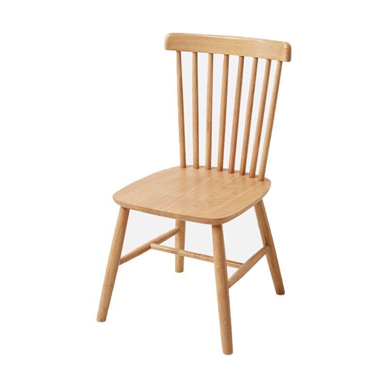 Contemporary Solid Wood Side Chair Metallic Finish Indoor-Outdoor Windsor Chair
