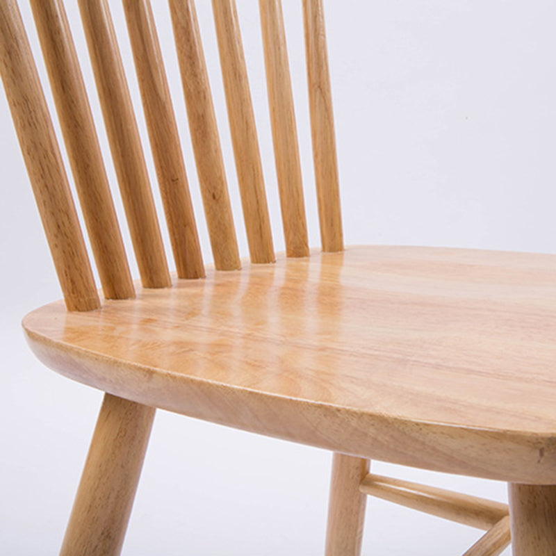 Contemporary Solid Wood Armless Chair Windsor Side Chair for Dining Room