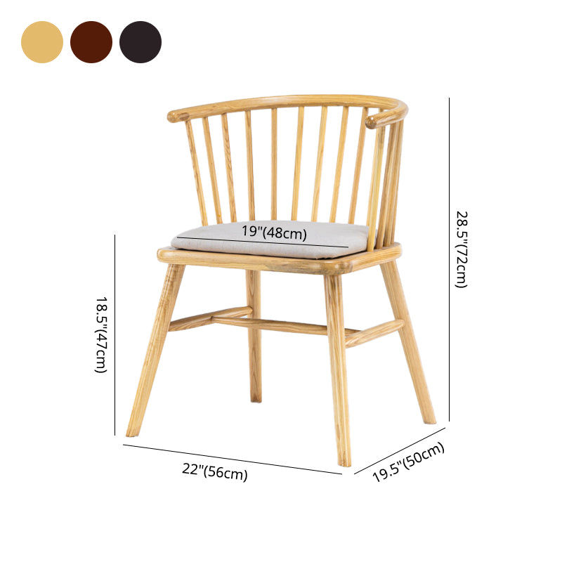 Modern Solid Wood Arm Chair Windsor Side Chair for Dining Room