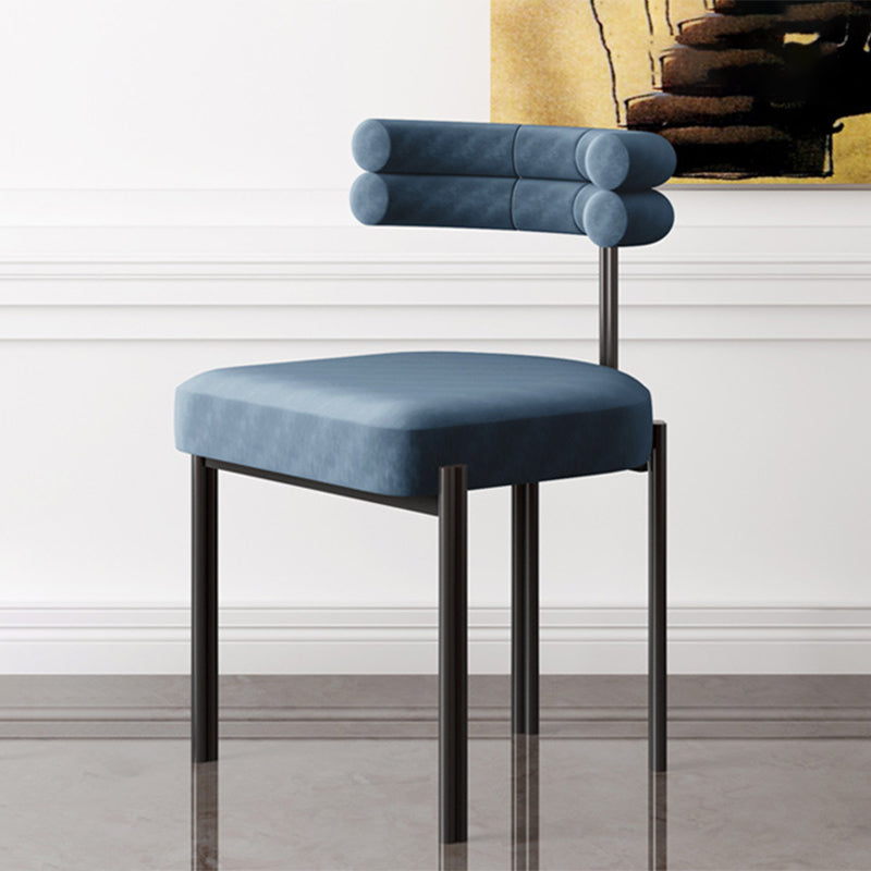 Contemporary Metal Indoor-Outdoor Room Chair Open Back Side Chair