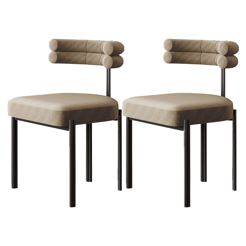 Contemporary Metal Indoor-Outdoor Room Chair Open Back Side Chair