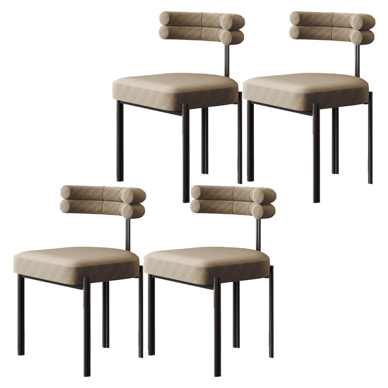 Contemporary Metal Indoor-Outdoor Room Chair Open Back Side Chair