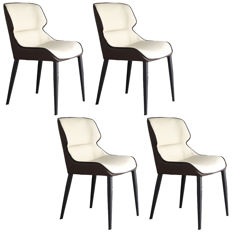 Contemporary Wingback Side Chairs Leather Dining Side Chair for Kitchen