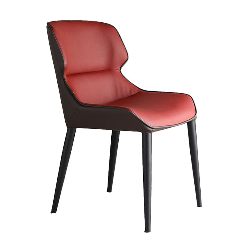 Contemporary Wingback Side Chairs Leather Dining Side Chair for Kitchen