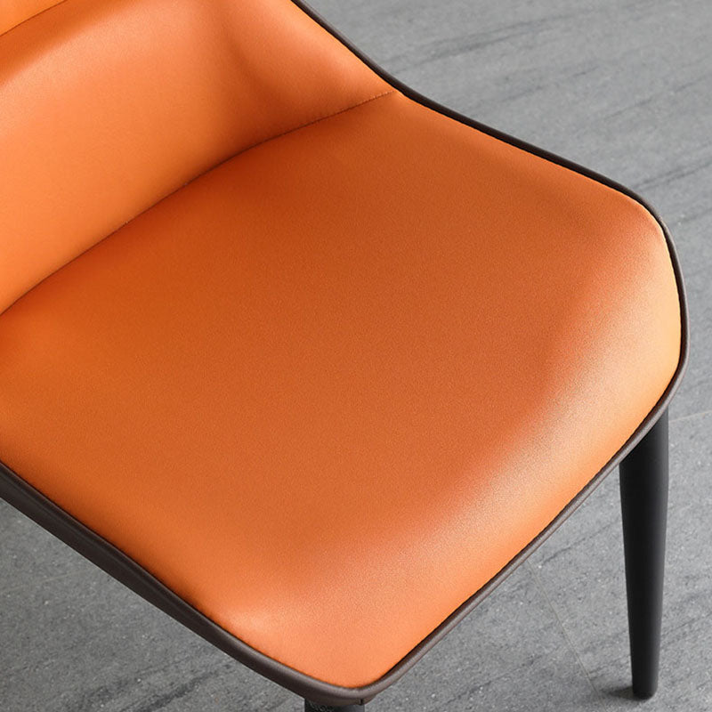 Contemporary Wingback Side Chairs Leather Dining Side Chair for Kitchen