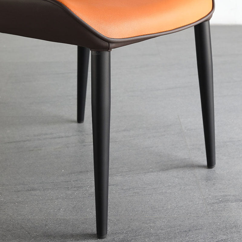 Contemporary Wingback Side Chairs Leather Dining Side Chair for Kitchen