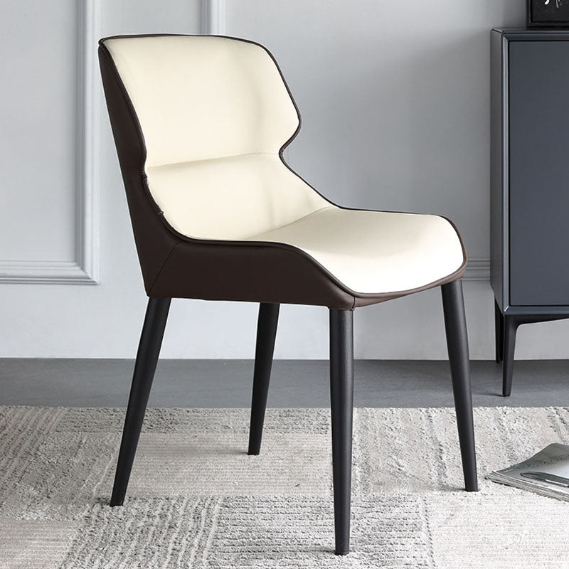 Contemporary Wingback Side Chairs Leather Dining Side Chair for Kitchen