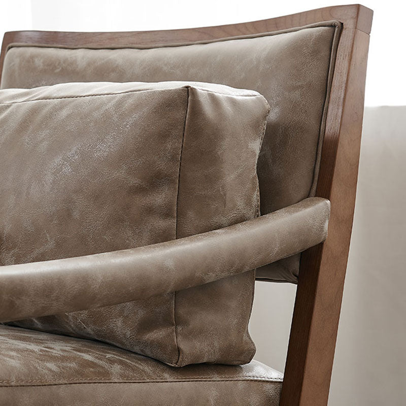 Traditional Style Kitchen Dining Chair Dining Arm Side Chair with Wooden Legs