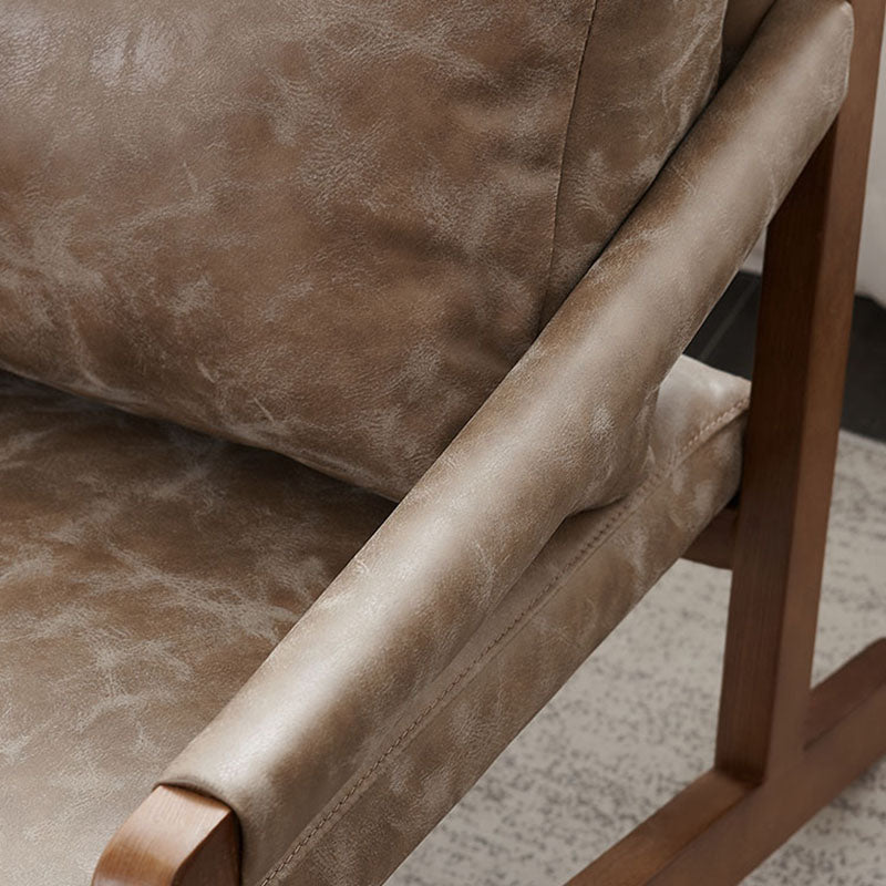 Traditional Style Kitchen Dining Chair Dining Arm Side Chair with Wooden Legs