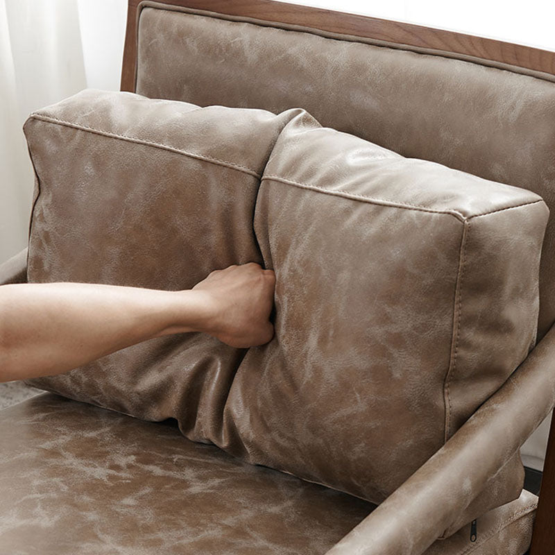 Traditional Style Kitchen Dining Chair Dining Arm Side Chair with Wooden Legs